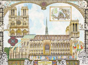 ALBERT LORENZ (1941-2023) The Cathedral of Notre Dame de Paris.                                                                                  